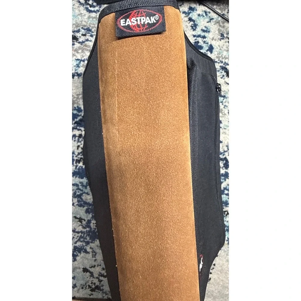 Eastpak Vintage Black‎ Canvas Suede Spine Zip Around Binder Portfolio Case Black